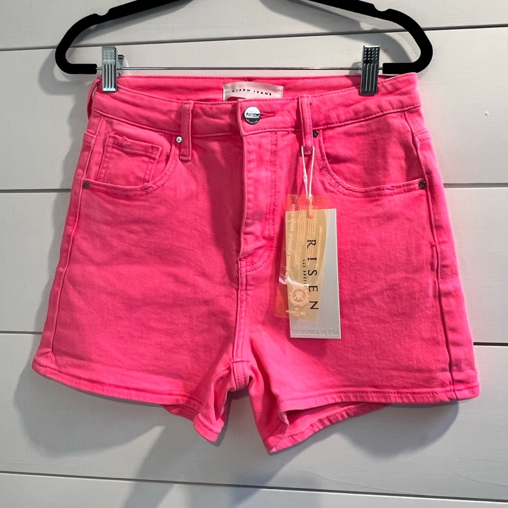 Risen Shorts Hot Neon Pink Shorts Medium stretch!